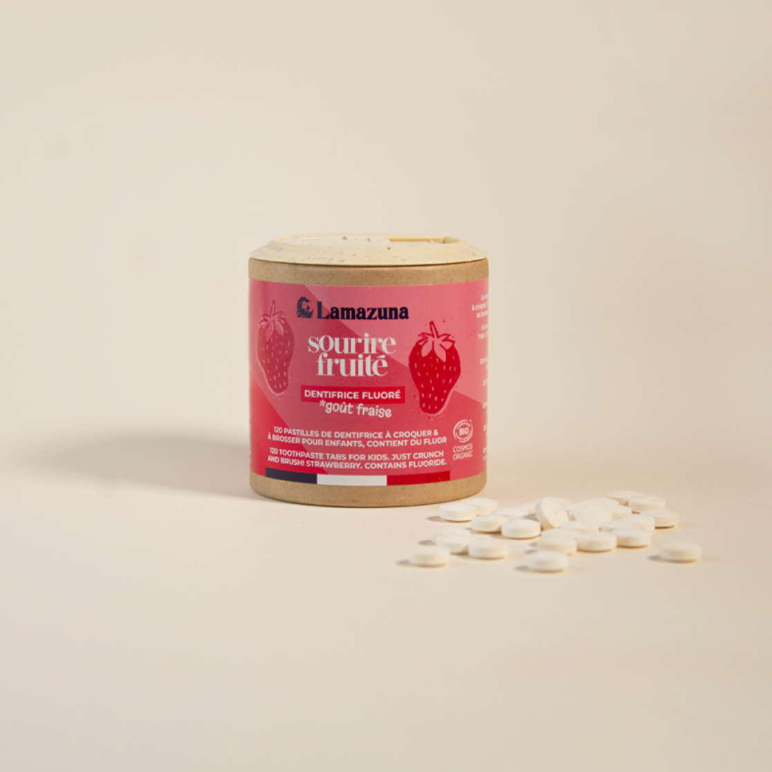 Dentifrice à croquer pour enfant Sourire fruité - Lamazuna