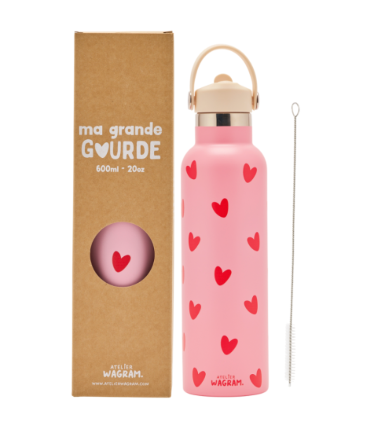 Gourde acier inoxydable 600ml - Atelier Wagram