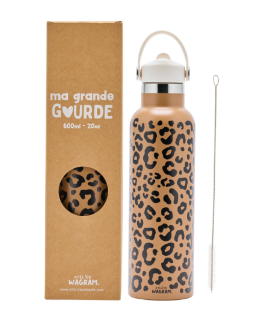 Gourde acier inoxydable 600ml - Atelier Wagram