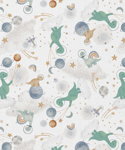 Coton imprimé Dinosaure