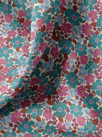 Coton imprimé Marilou bleu