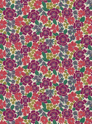 Coton imprimé Marilou violet