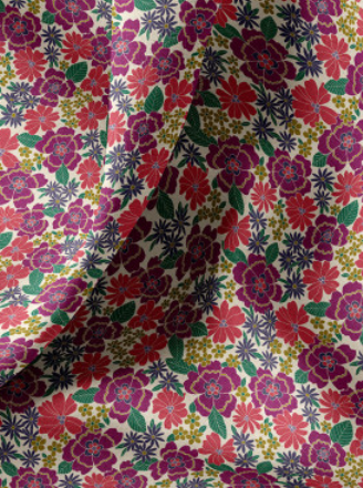 Coton imprimé Marilou violet