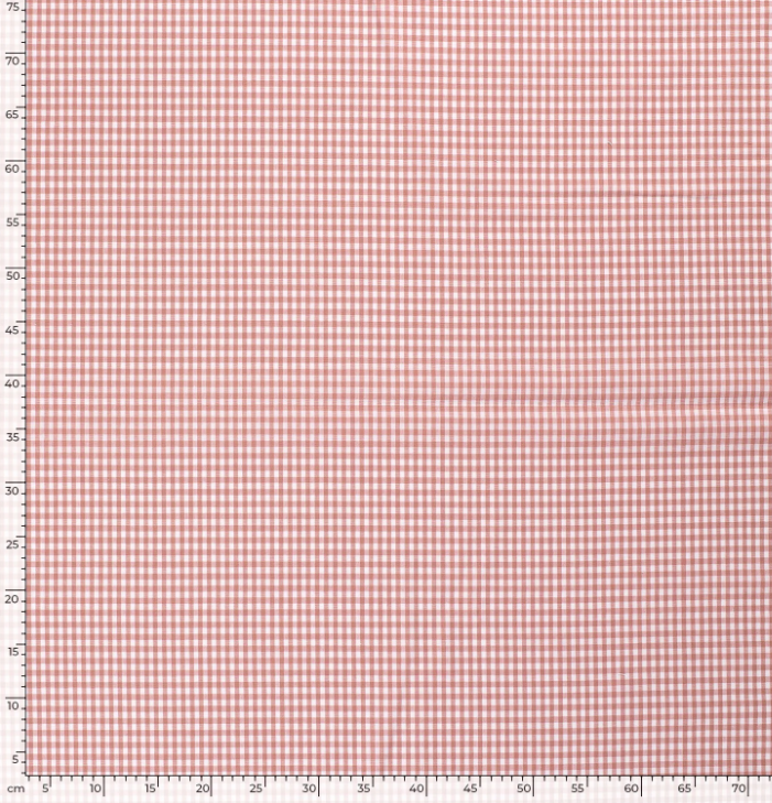 Vichy vieux rose petits carreaux