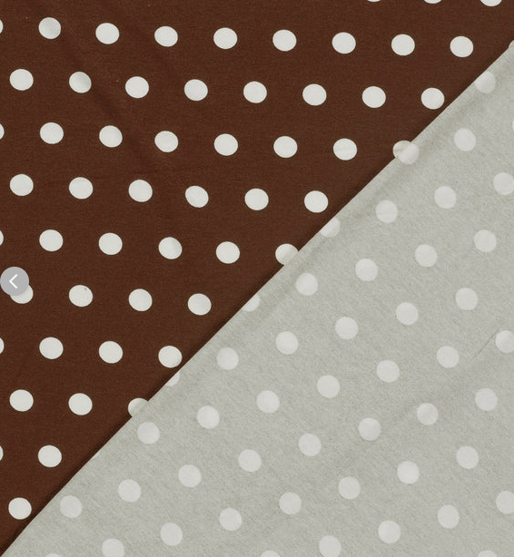 Viscose chocolat à pois