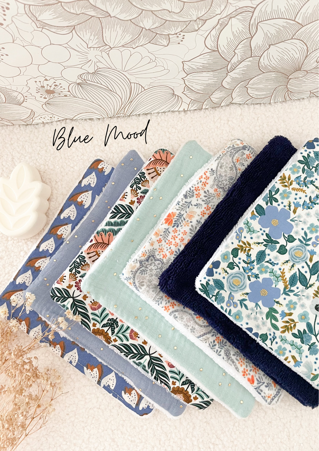 Semainier de 7 mini serviettes visage