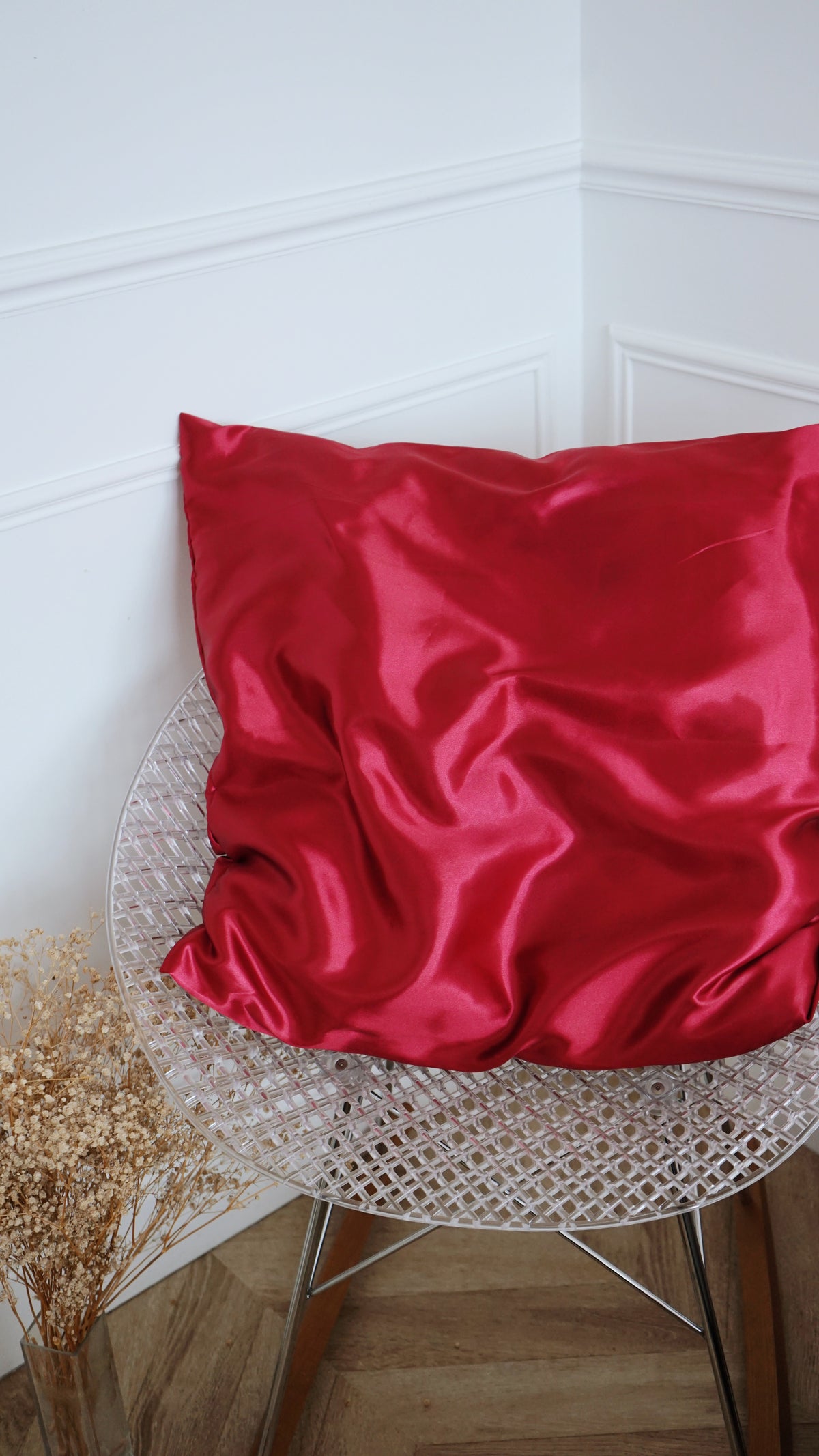Taie d'oreiller en satin anti-frisottis