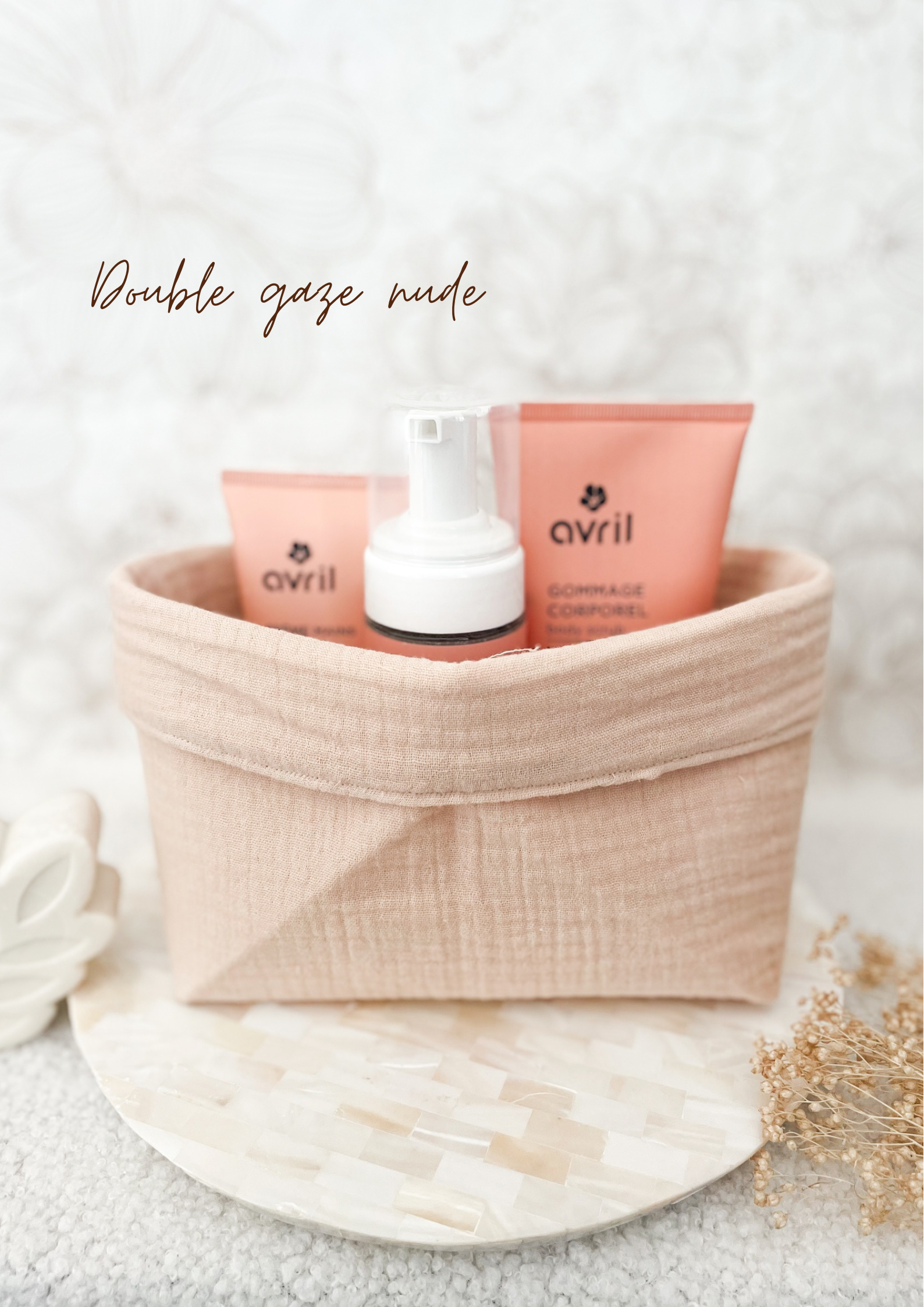 Grande panière en double gaze