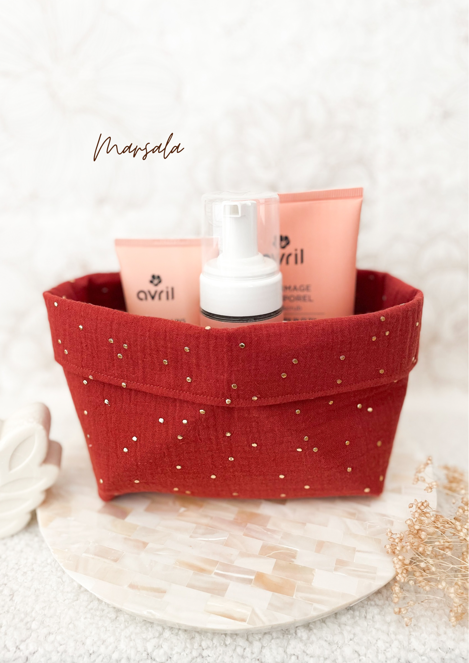 Grande panière en double gaze