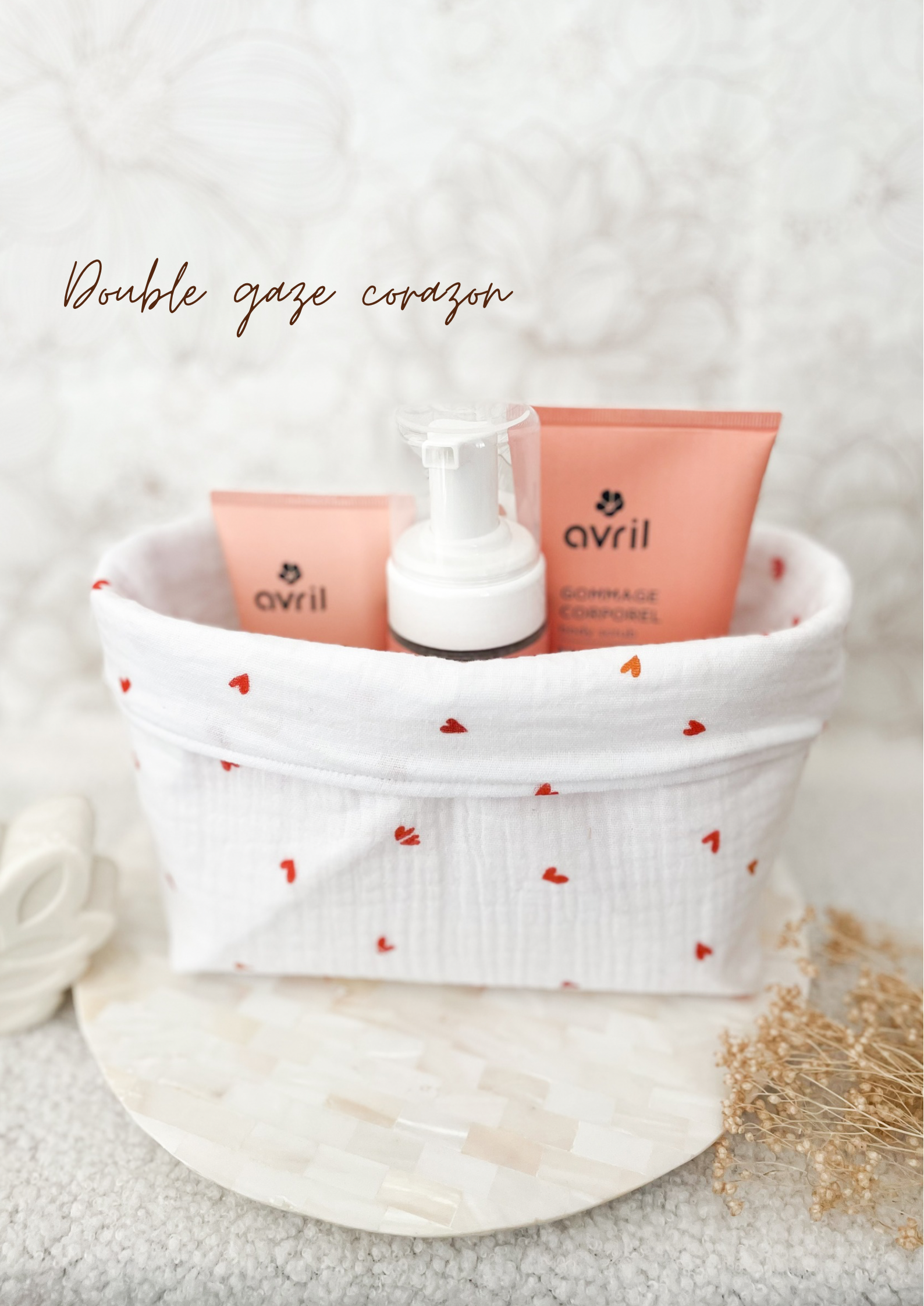 Grande panière en double gaze