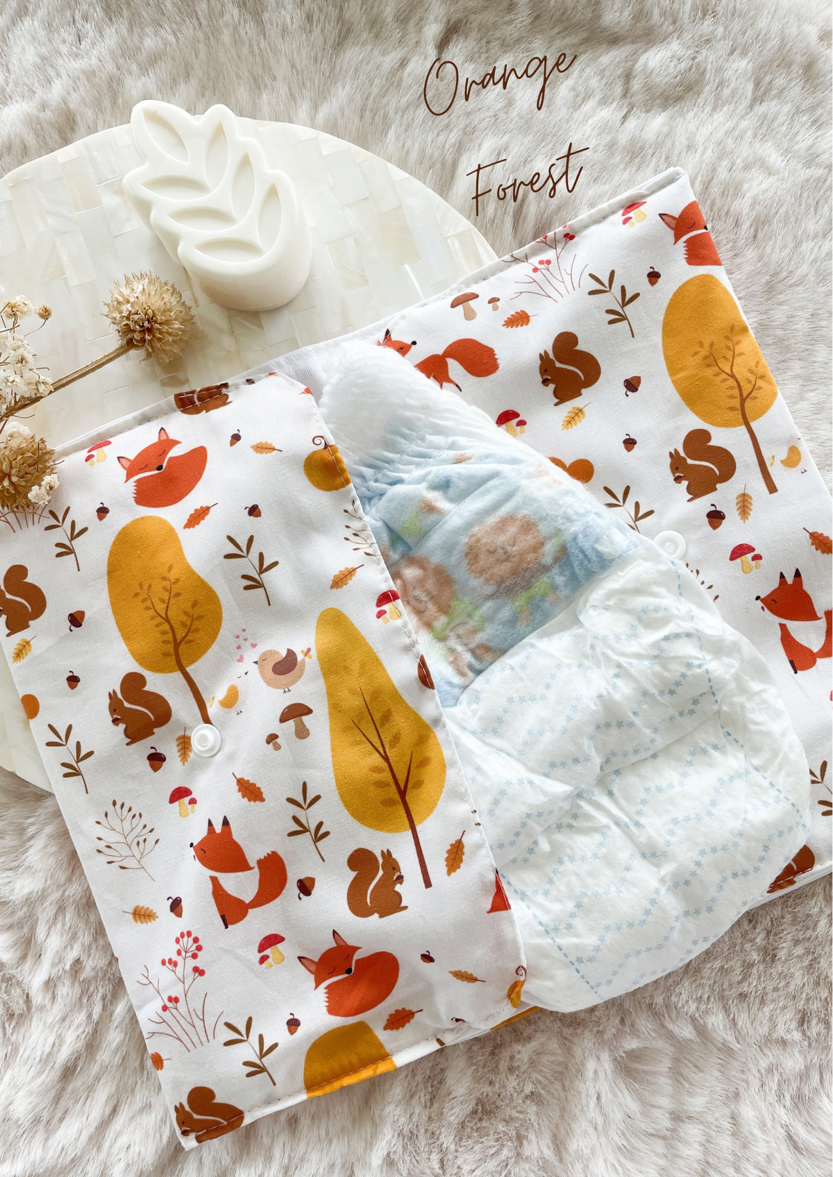 Pochette à couches et lingettes nomade