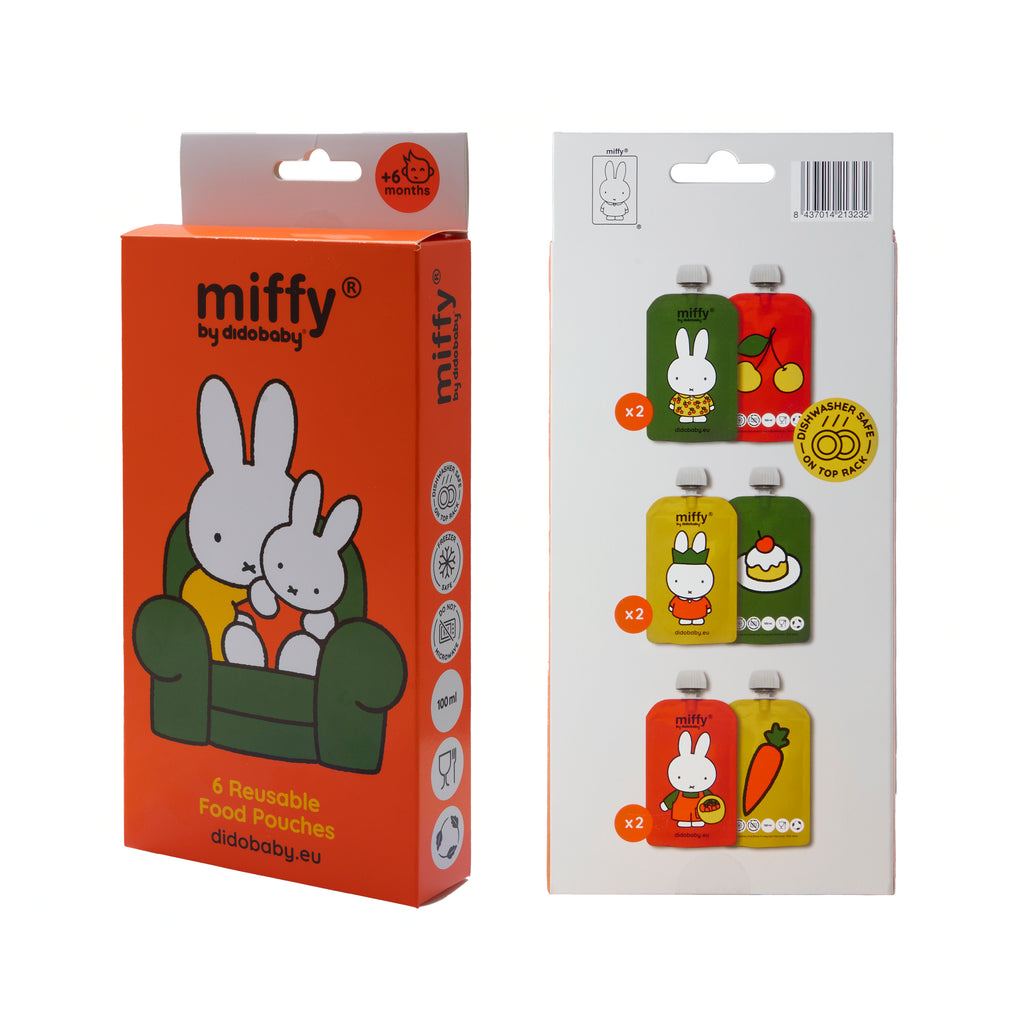 Lot de 6 gourdes réutilisables pour compote - Kinder republik