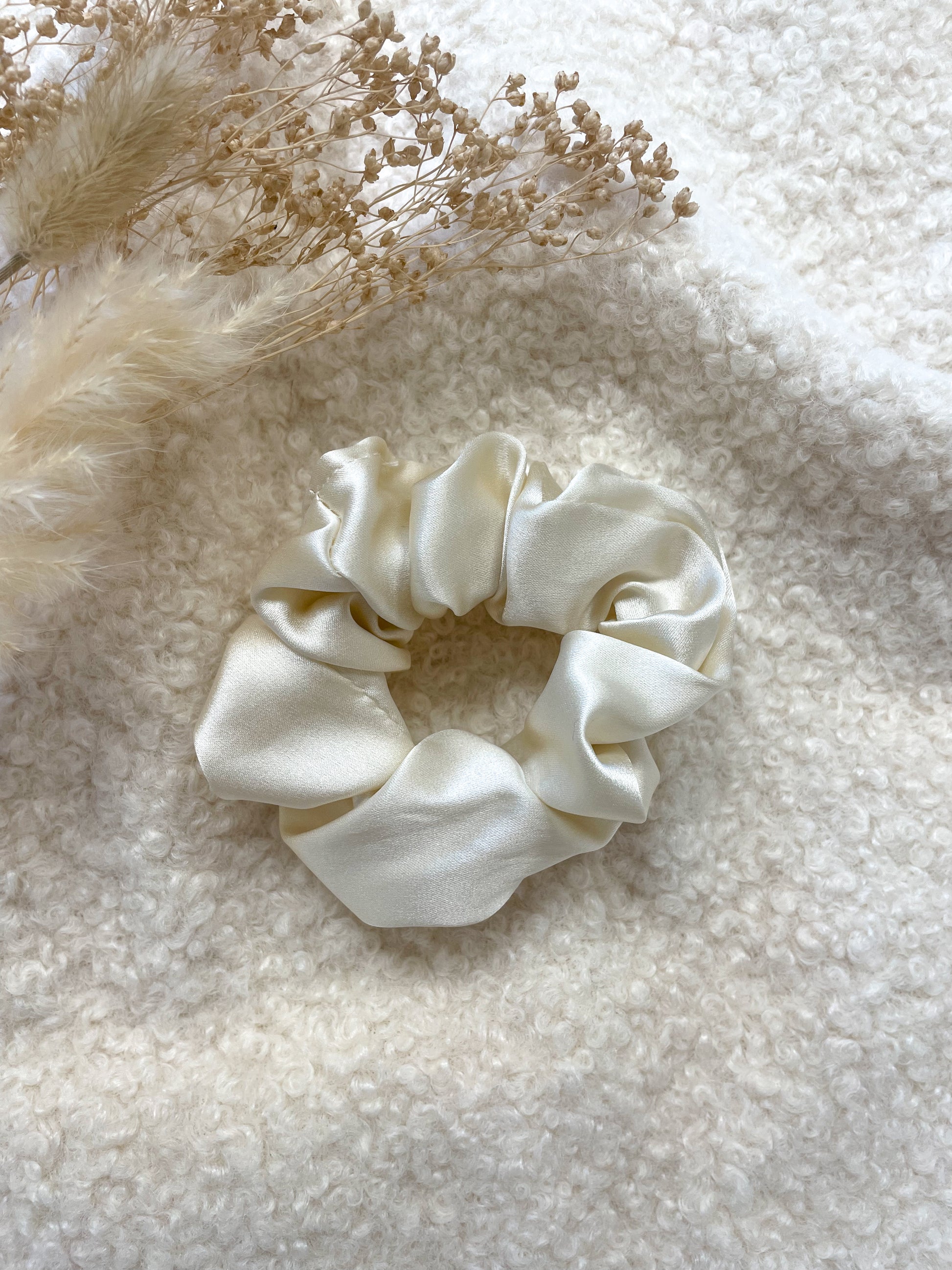 100% silk scrunchies