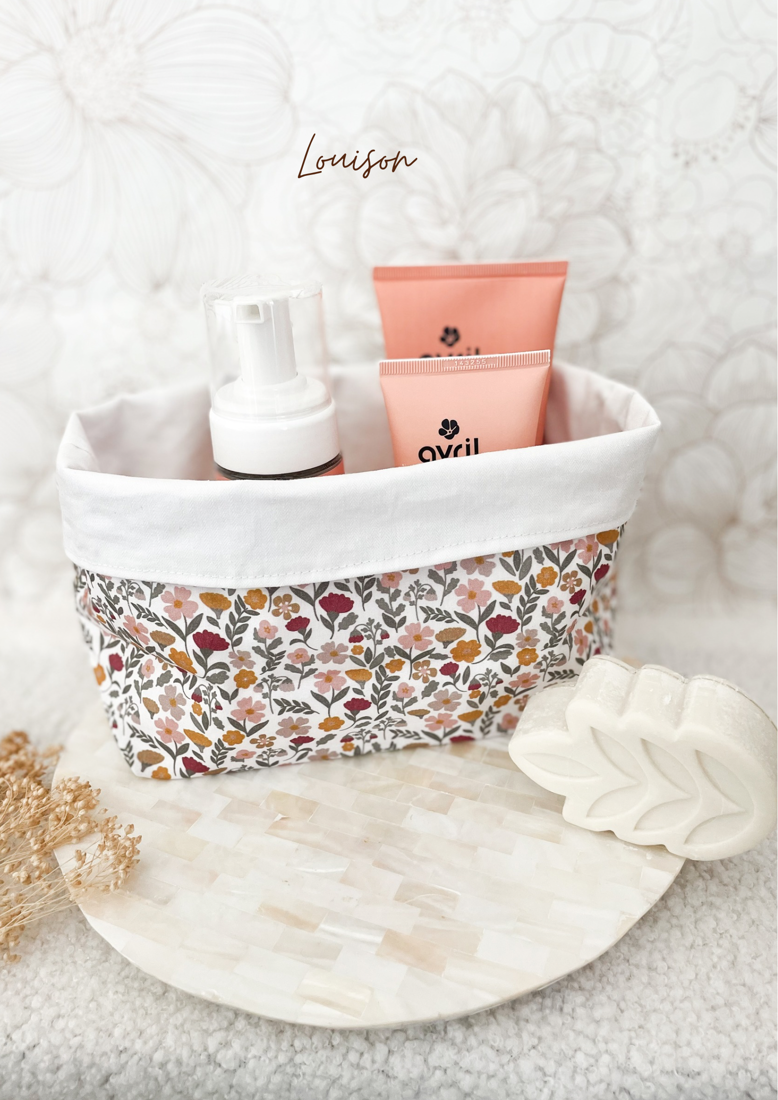 Grande panière en tissu