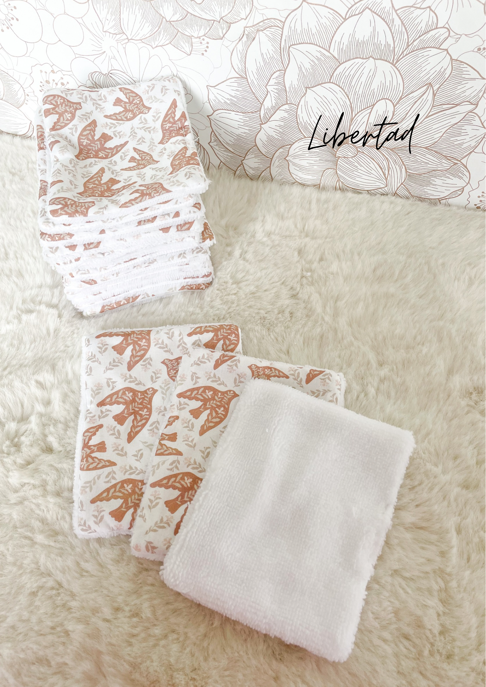 Papier toilette lavable (15 feuilles - sans pressions)