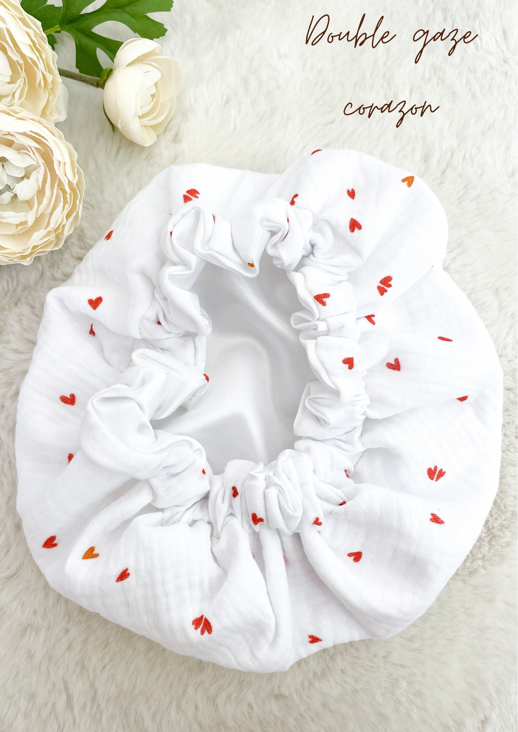 Bonnet de soin en satin