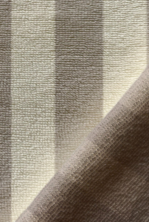 Eponge bambou rayée écru/galet