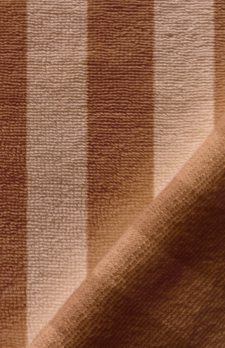 Eponge bambou rayée skin/caramel