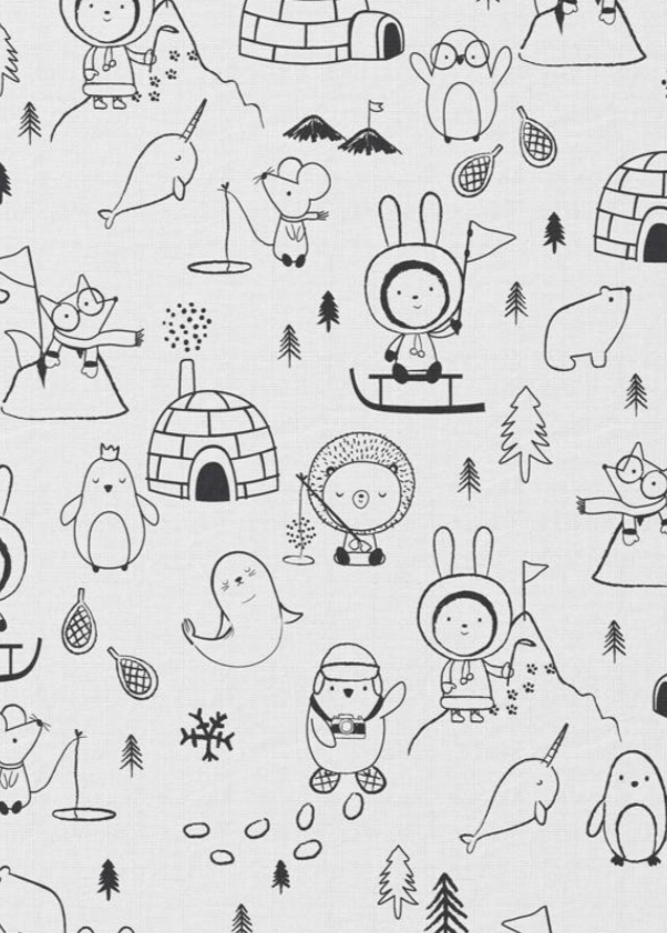 Coton imprimé Igloo