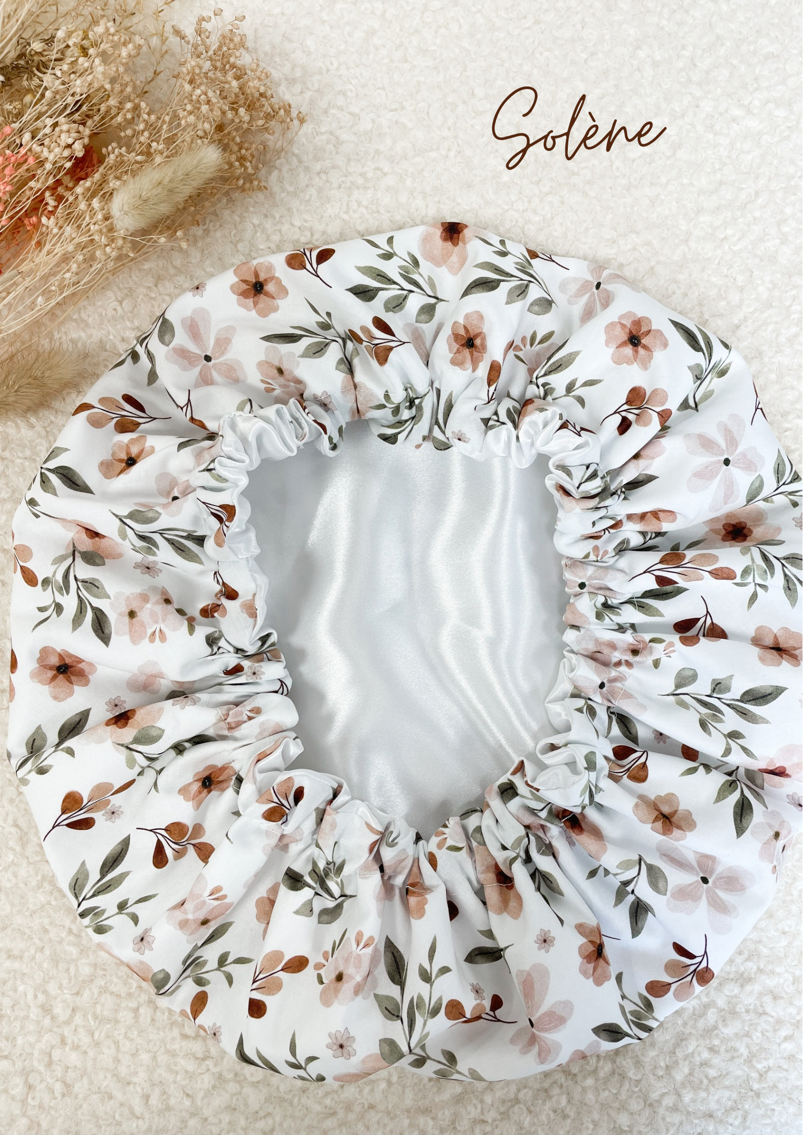 Bonnet de soin en satin