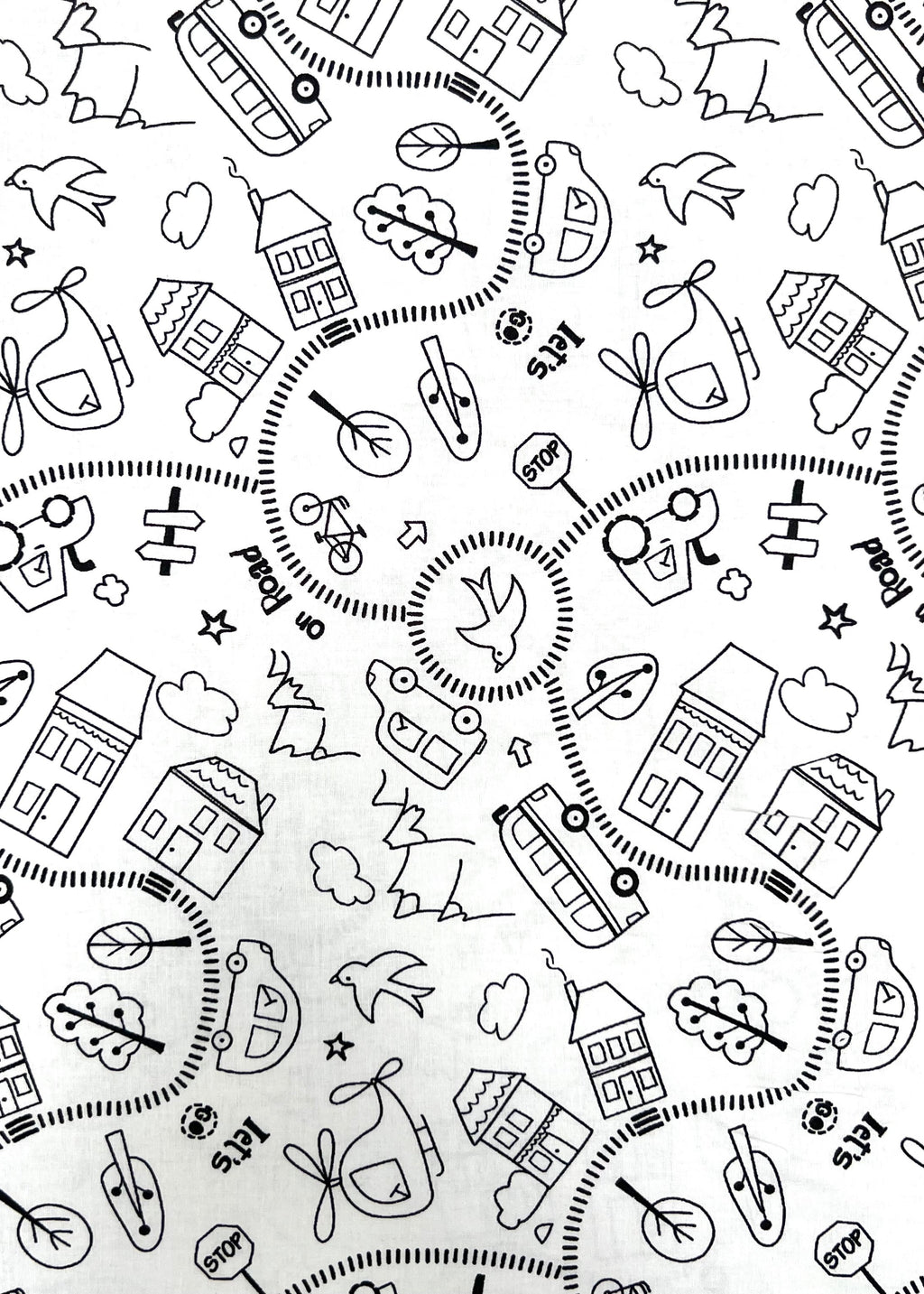 Baumwolle mit Raketendruck