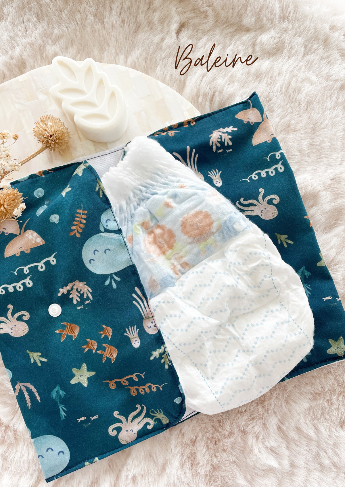 Pochette à couches et lingettes nomade