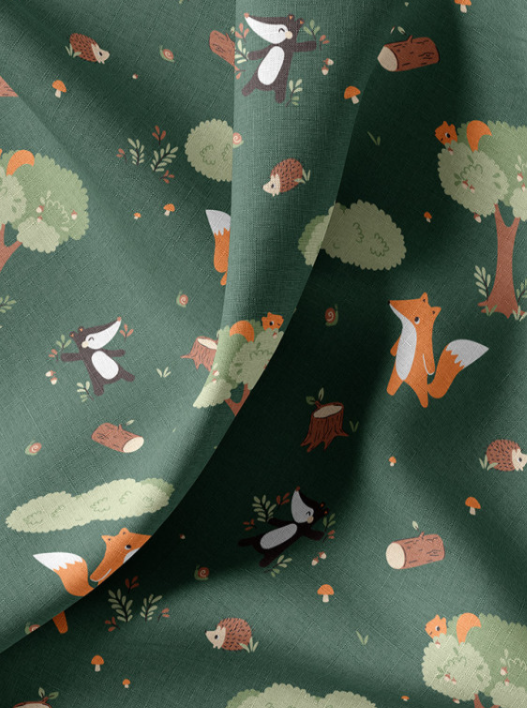 Turtle printed cotton