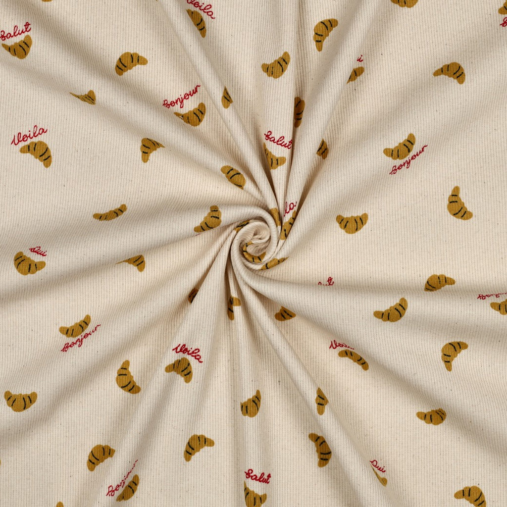 Jersey côtelé croissant