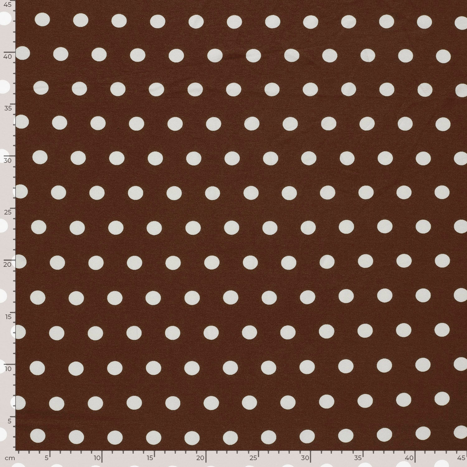 Viscose marron à pois