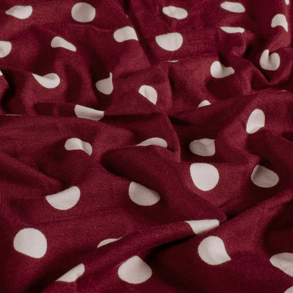 Viscose prune à pois