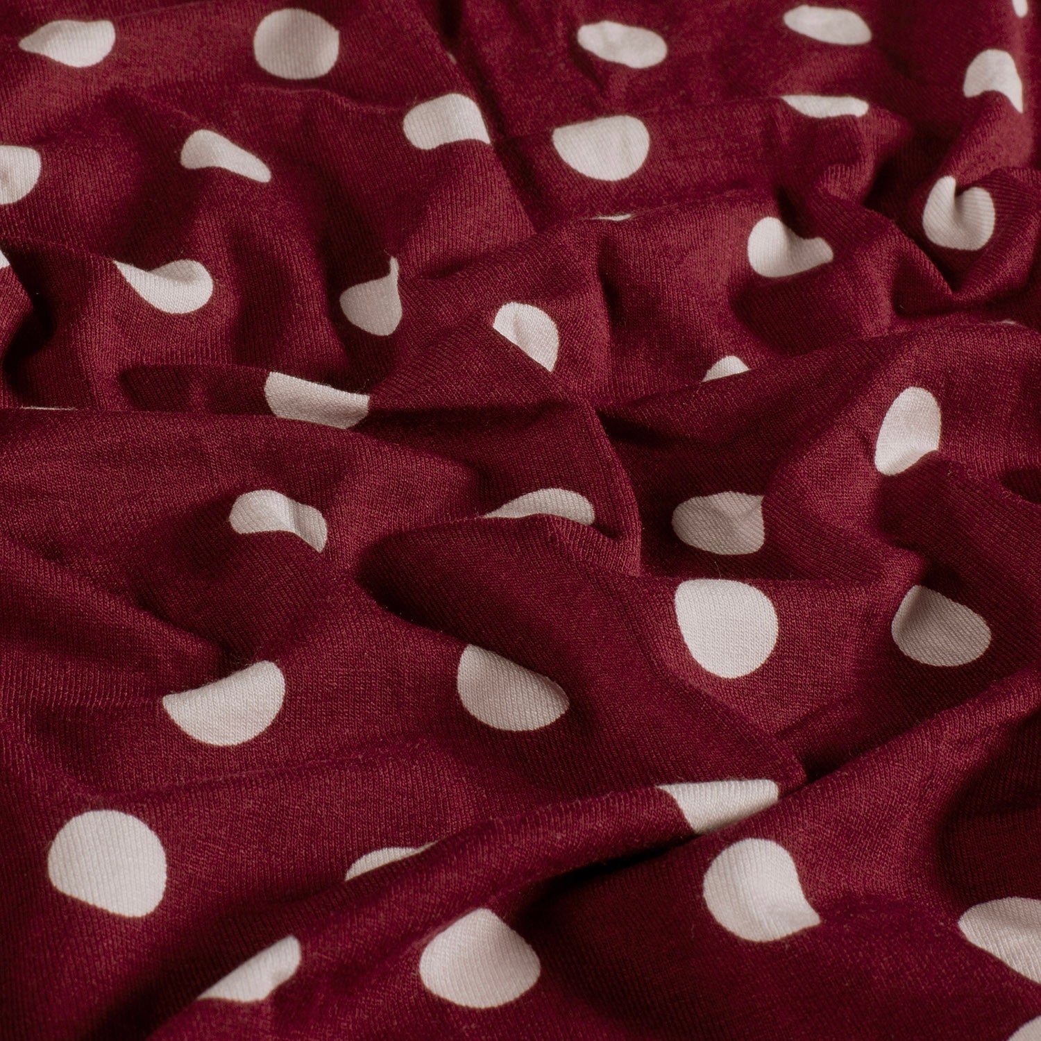 Viscose prune à pois