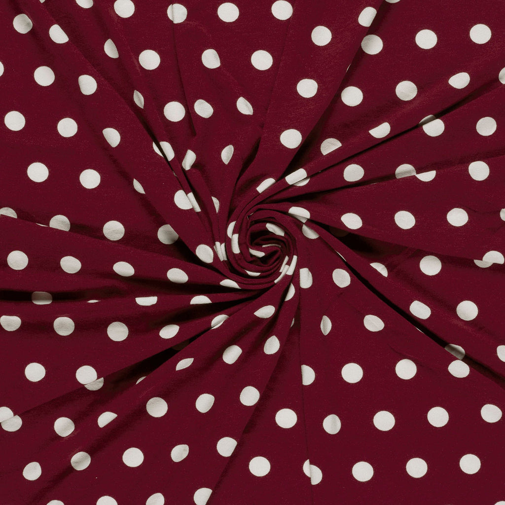 Viscose prune à pois