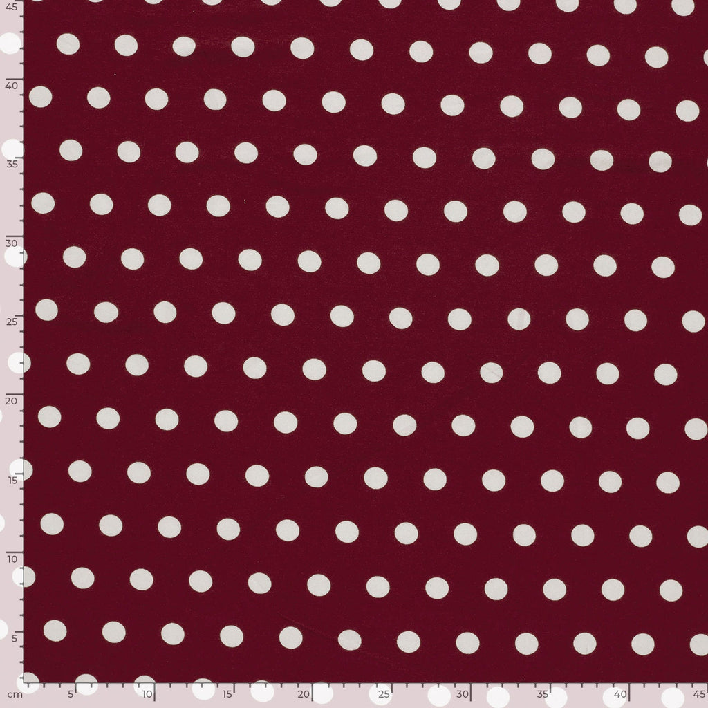 Viscose prune à pois