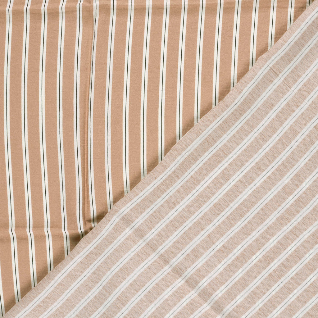Viscose rayée camel