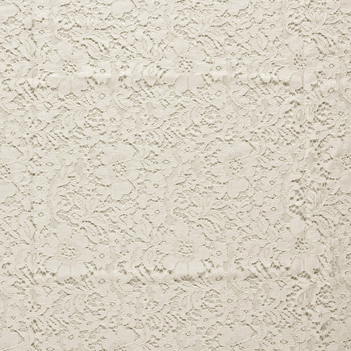 Dentelle blanc cassé à fleurs