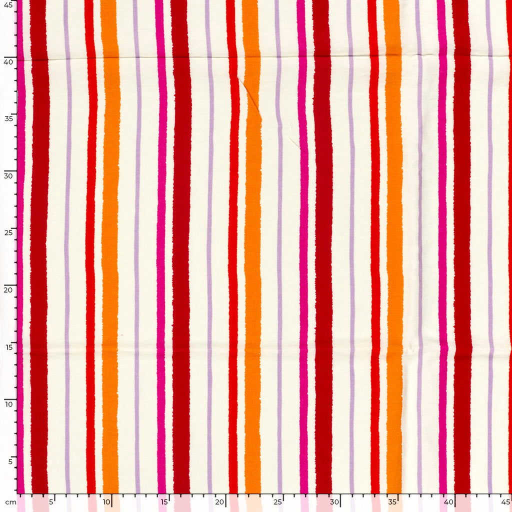 Viscose rayée coloré