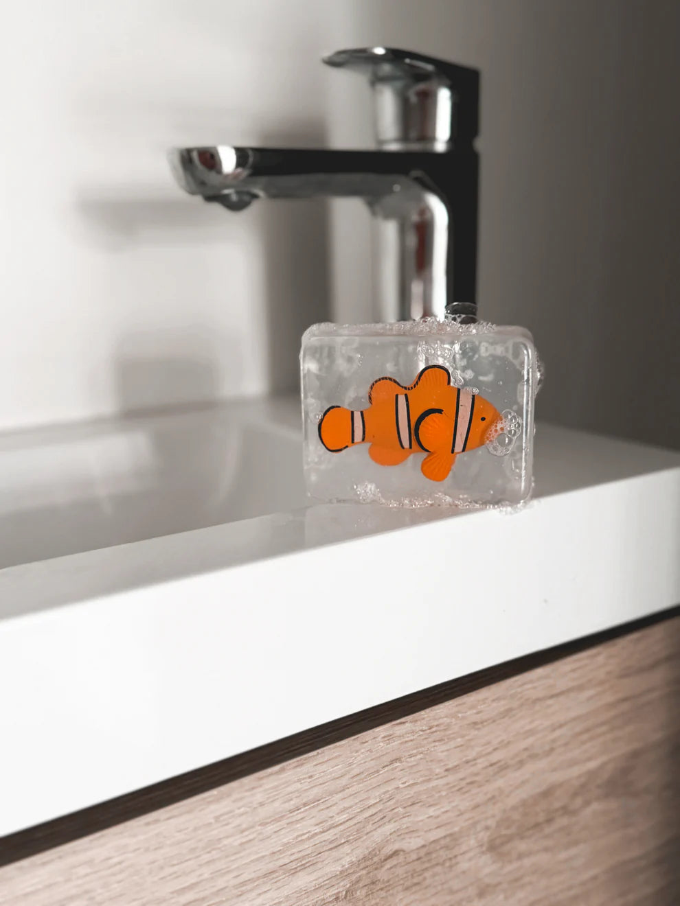 Soap with figurines of your choice (animals, Pokémon, etc.)