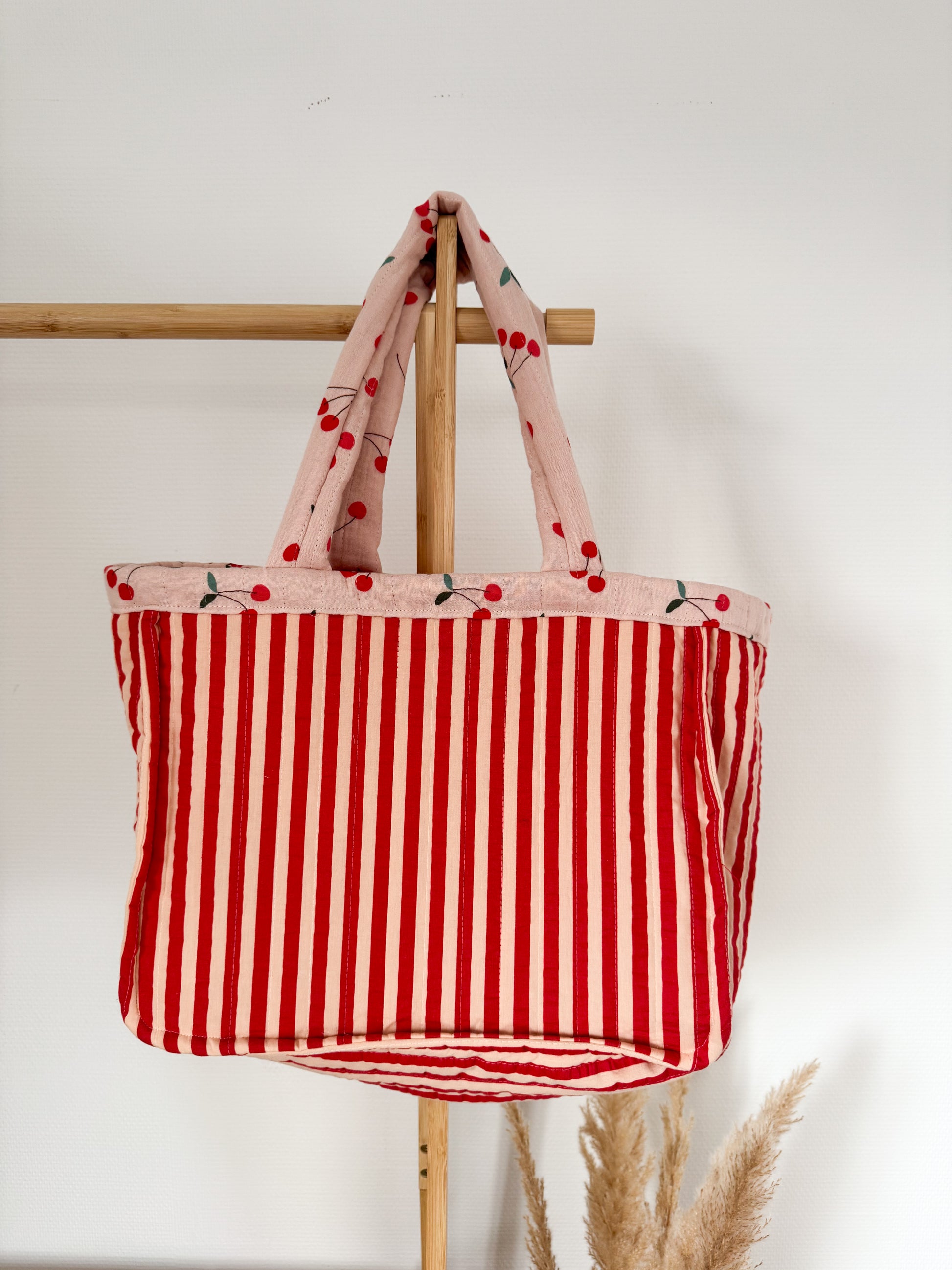 Double gaze matelassée réversible Cherry