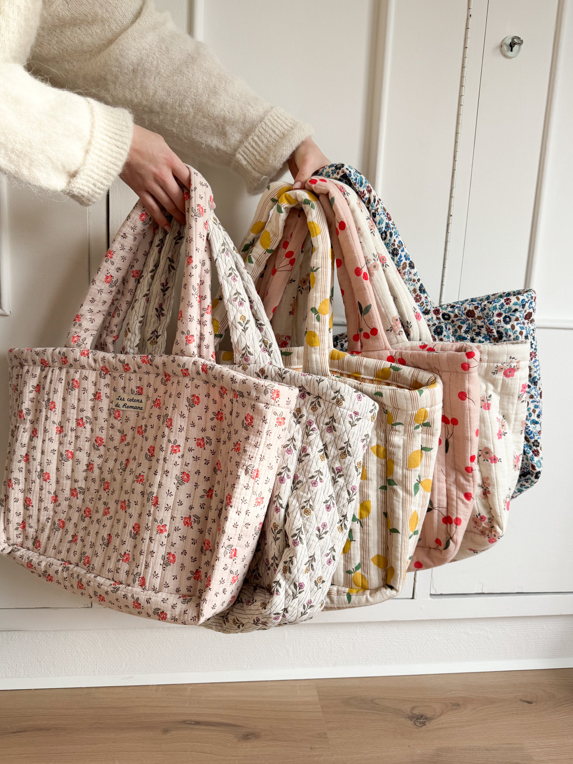 Sac cabas matelassé réversible - Les cotons de Romane