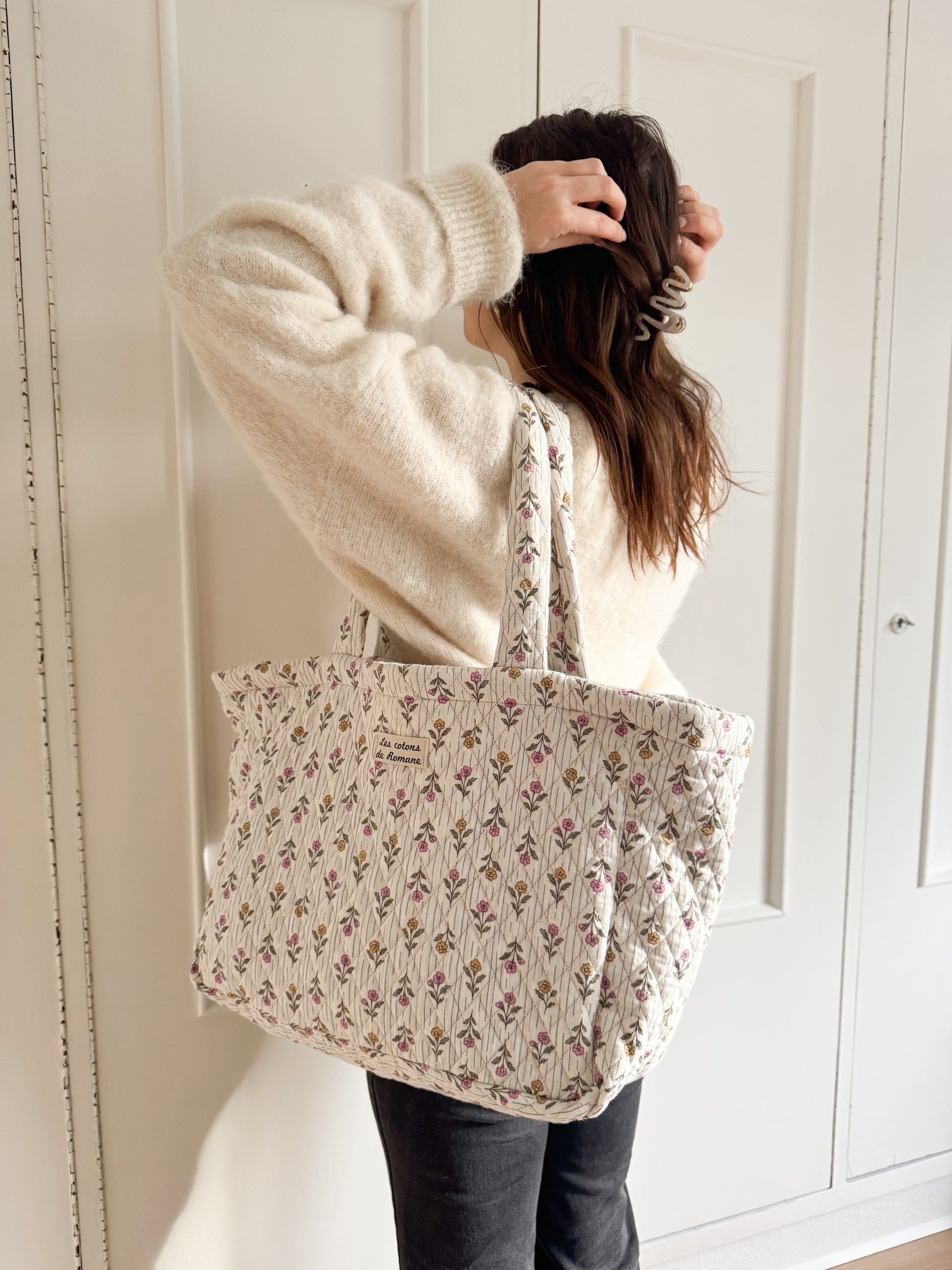 Sac cabas matelassé réversible - Les cotons de Romane