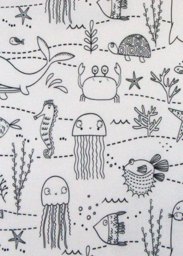 Baumwolle mit Quallen-Print