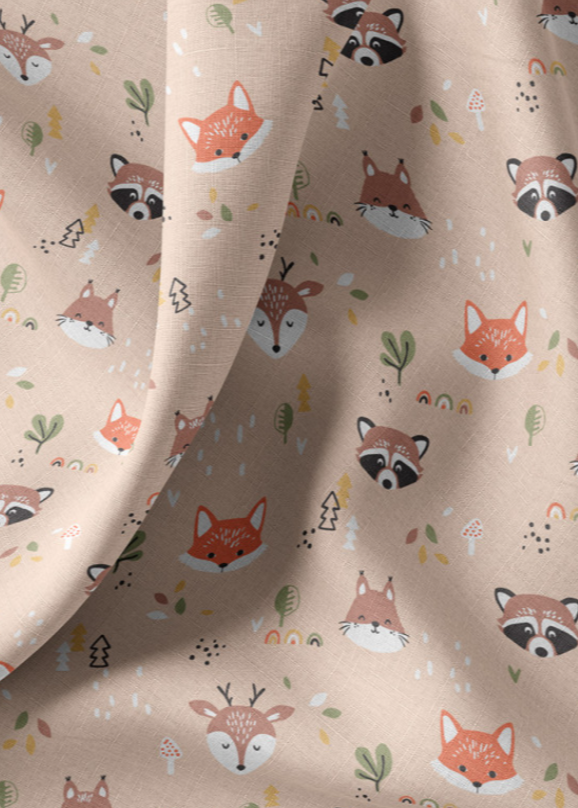 Coton imprimé Racoon