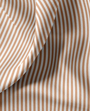 Coton imprimé rayures caramel