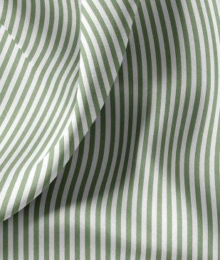 Coton imprimé rayures vertes