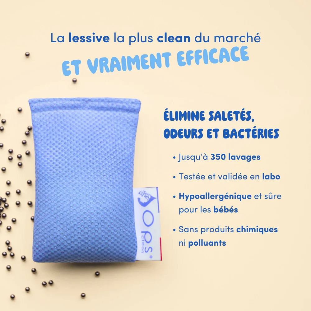 Lessive en sachet réutilisable - Ops clean – Les cotons de Romane ...