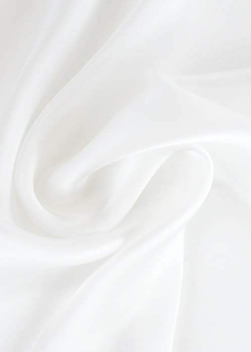 Tissu satin de soie blanc