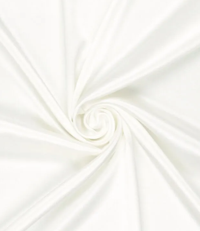 Tissu satin de soie blanc