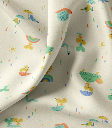 Turtle printed cotton