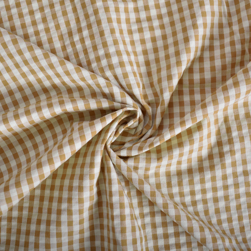 Seersucker vichy ocre