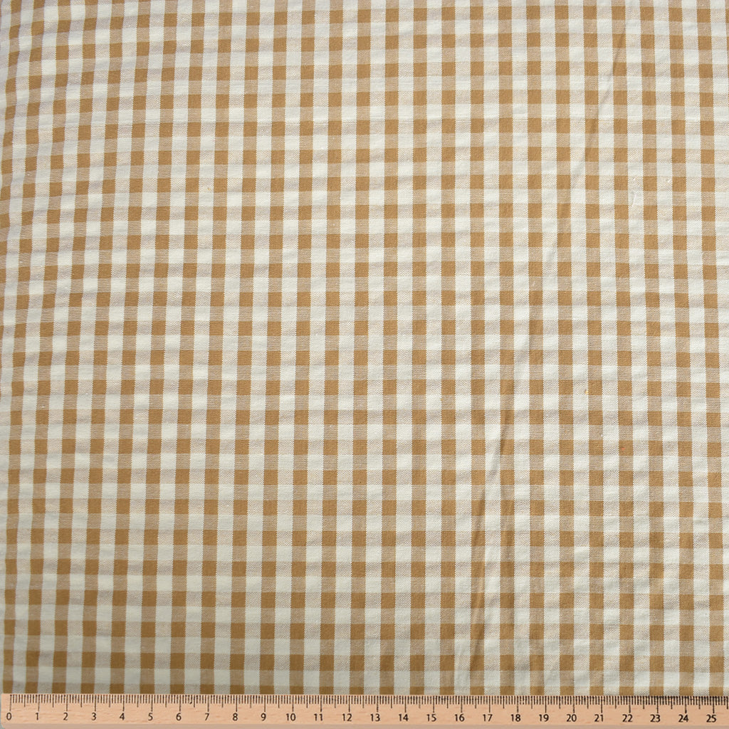 Seersucker vichy ocre